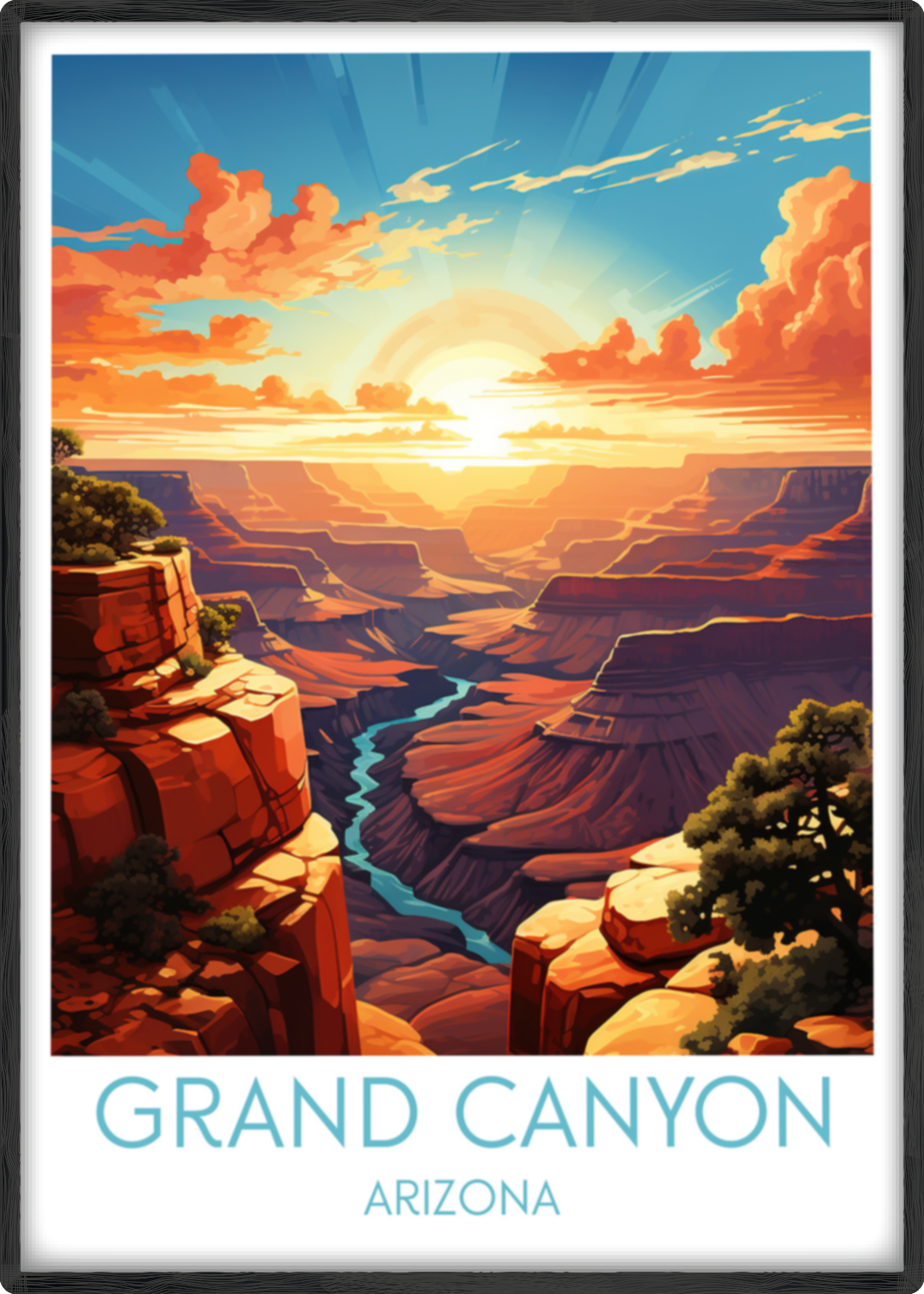 grand canyon travel poster main arizona