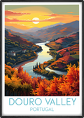 douro valley travel poster main portugal