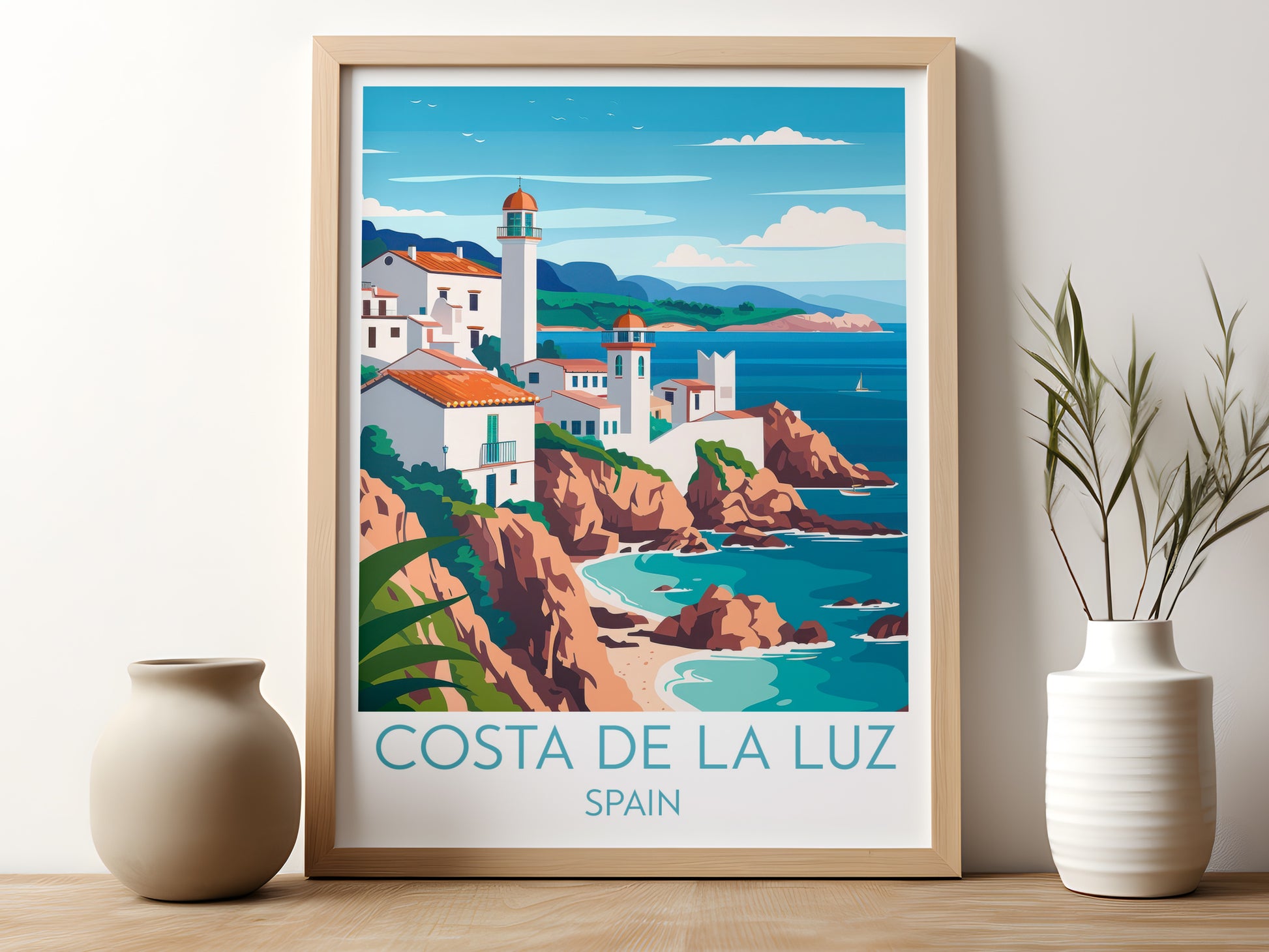 Costa de la Luz travel poster for kitchen Spain