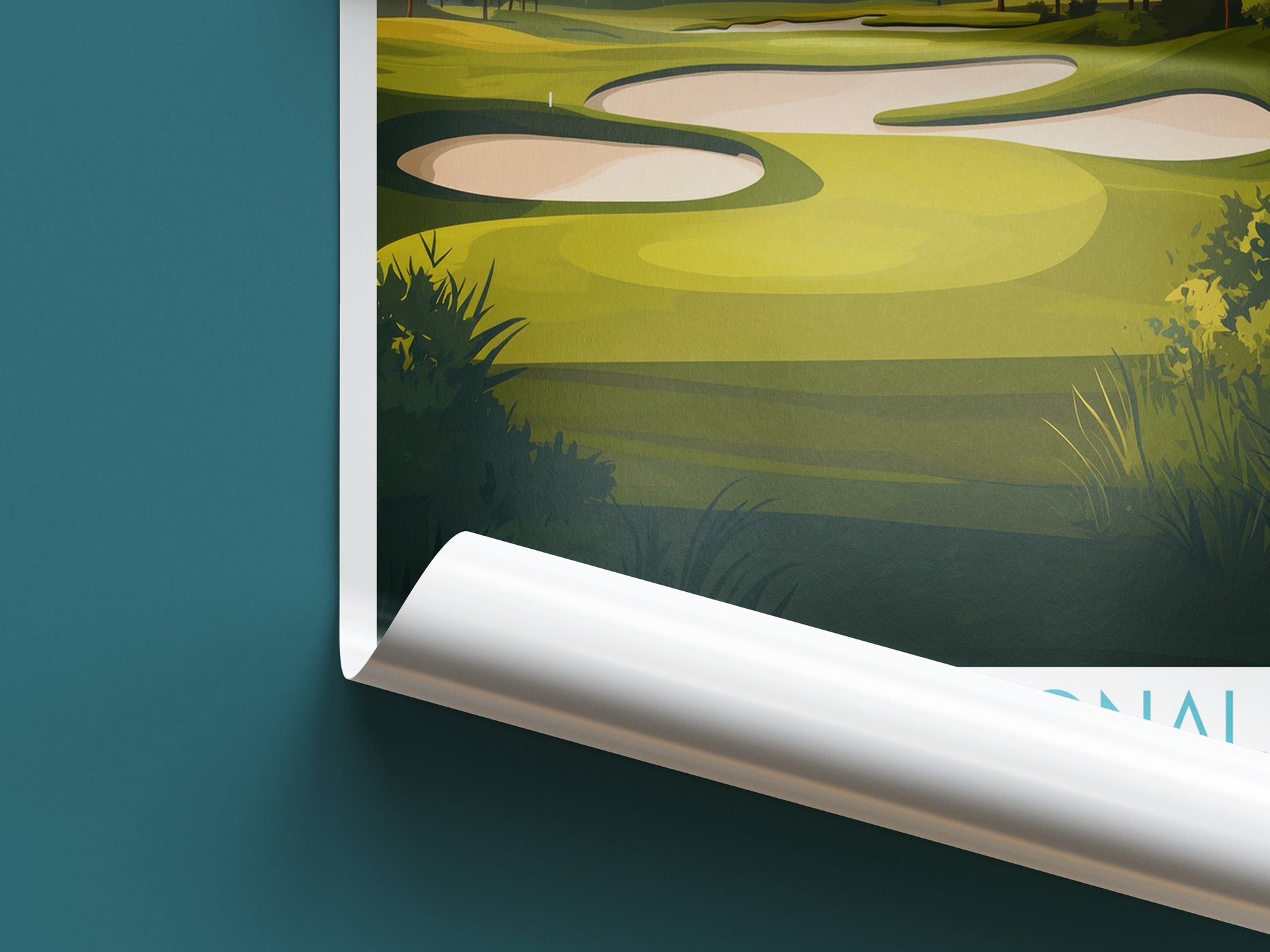 Le Golf National travel poster roll up Albatros course