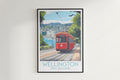 Wellington travel poster on the wall New Zealand