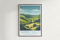 Surrey Hills travel poster on the wall United Kingdom