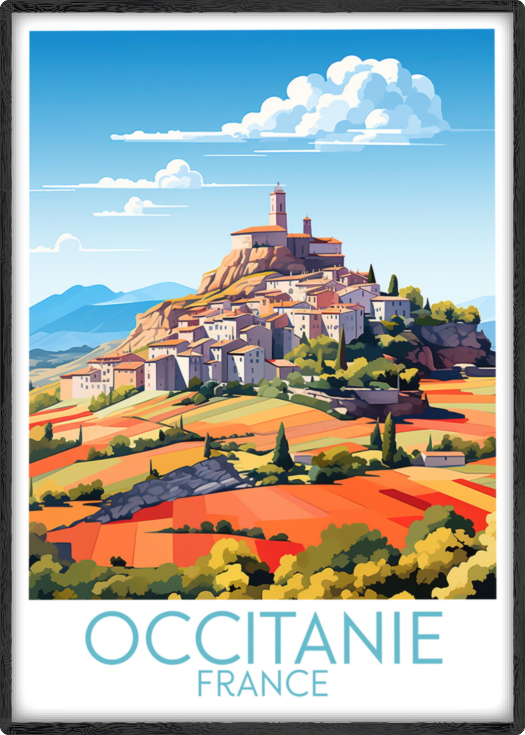 occitanie travel poster main france