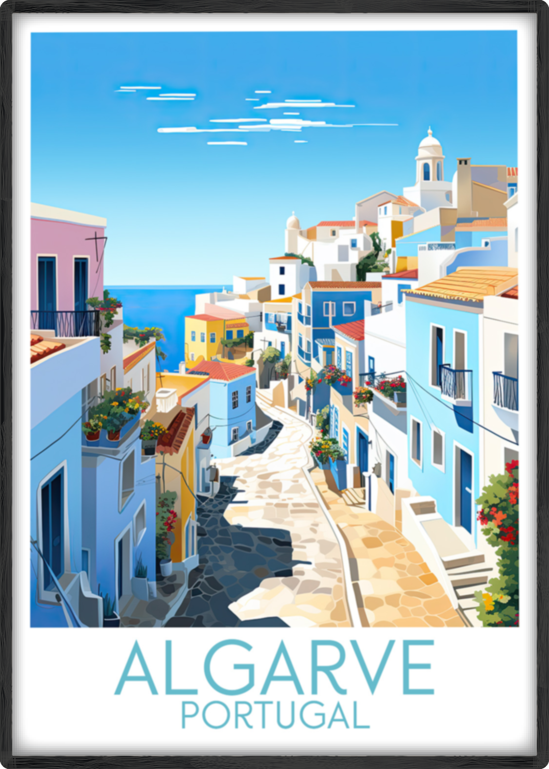 algarve travel poster main portugal