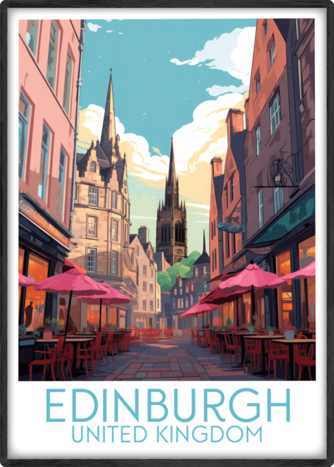 edinburgh travel poster main united kingdom