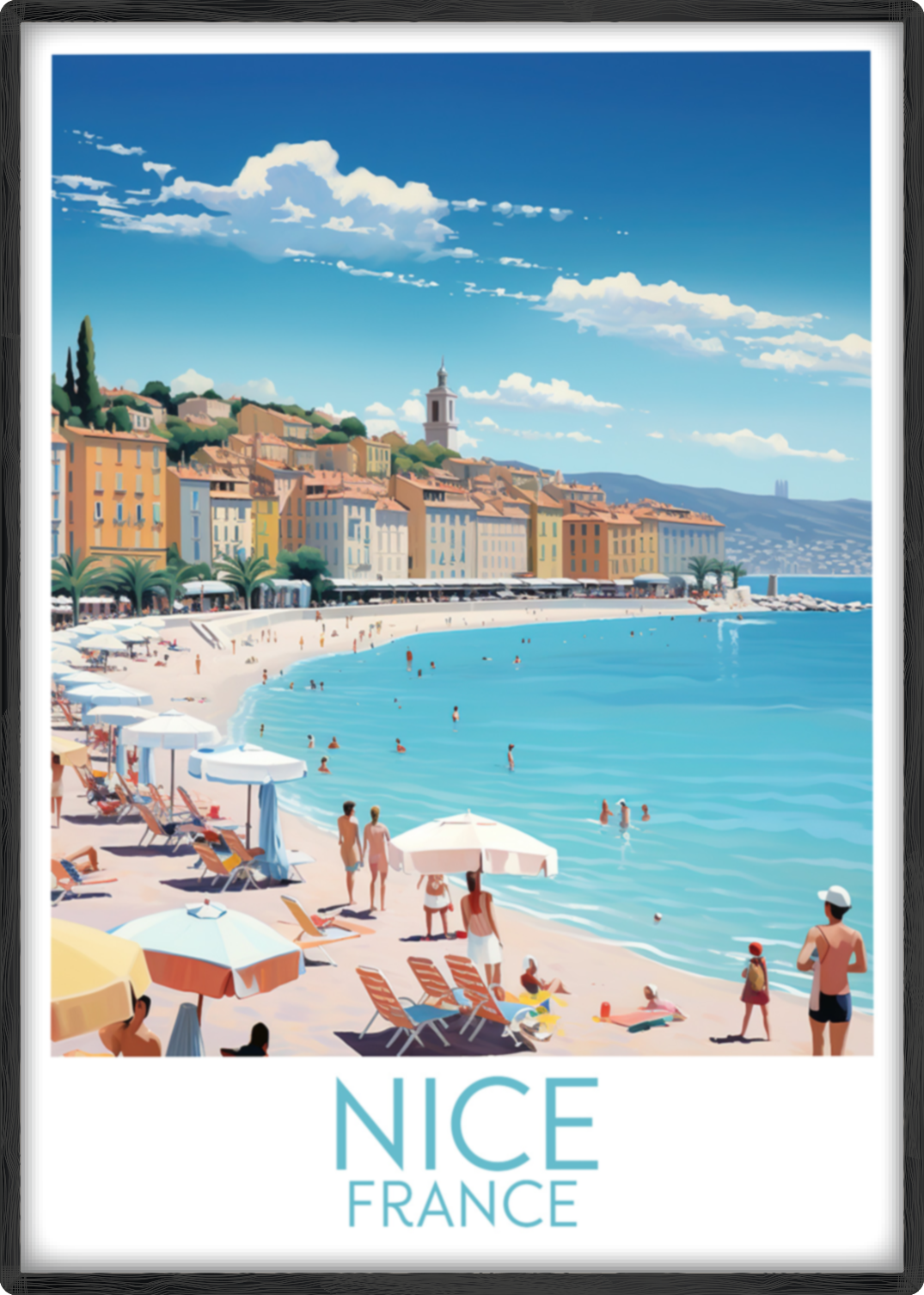 nice travel poster main france