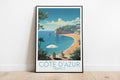 Côte d'Azur travel poster on the ground France