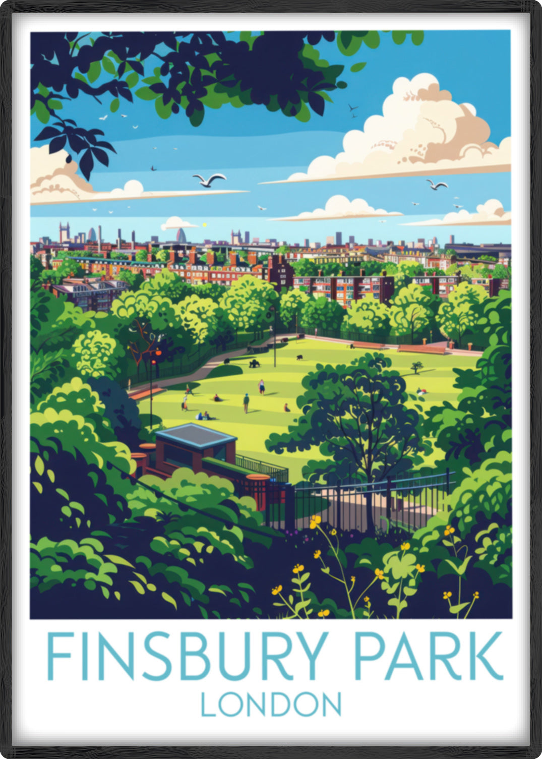 Finsbury Park travel poster main London