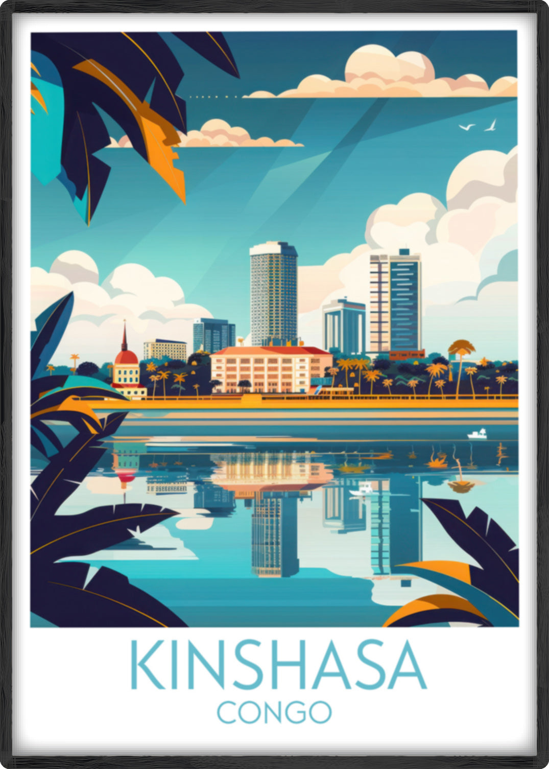 Kinshasa travel poster main Congo