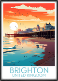 brighton travel poster main united kingdom