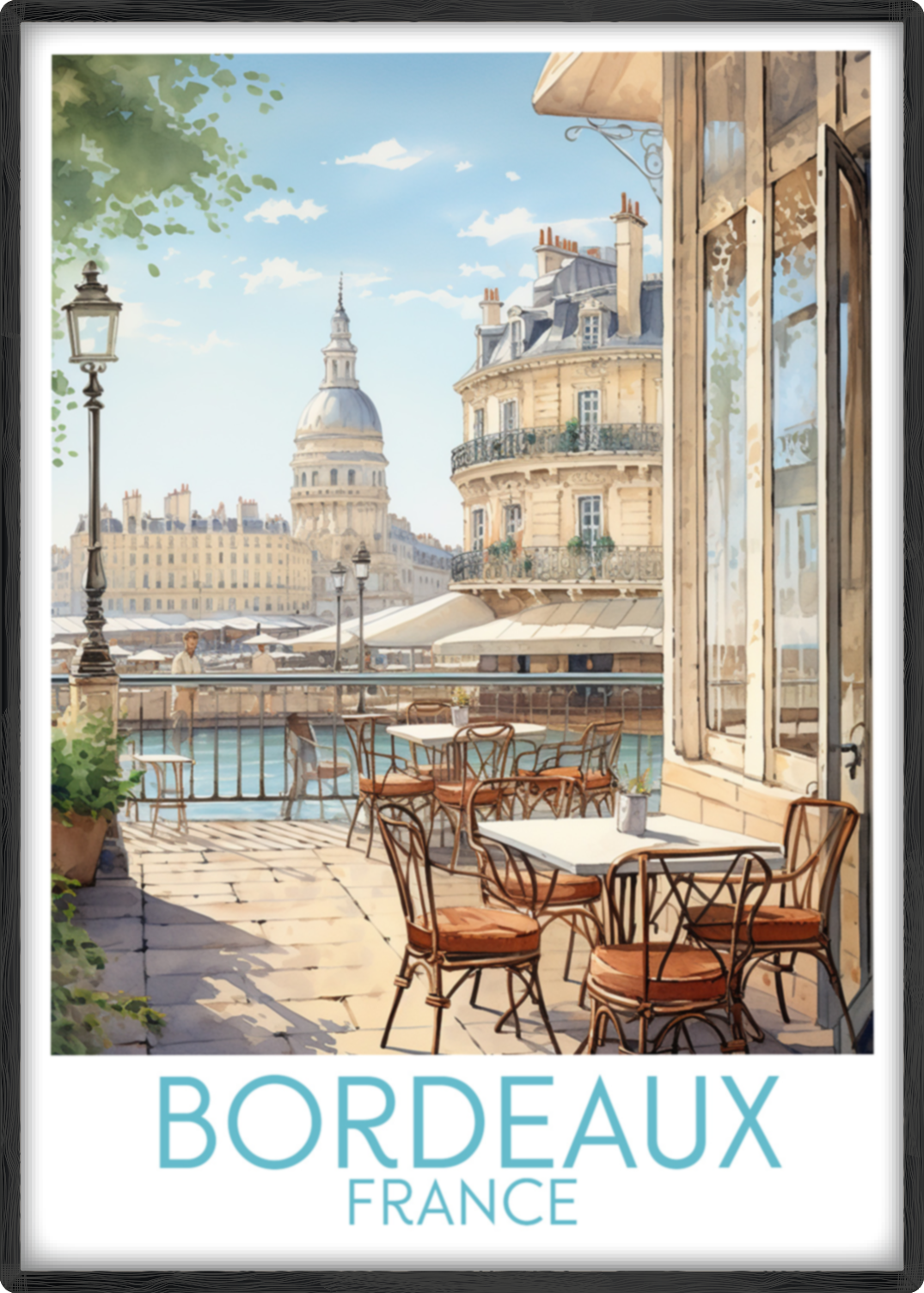 bordeaux travel poster main france