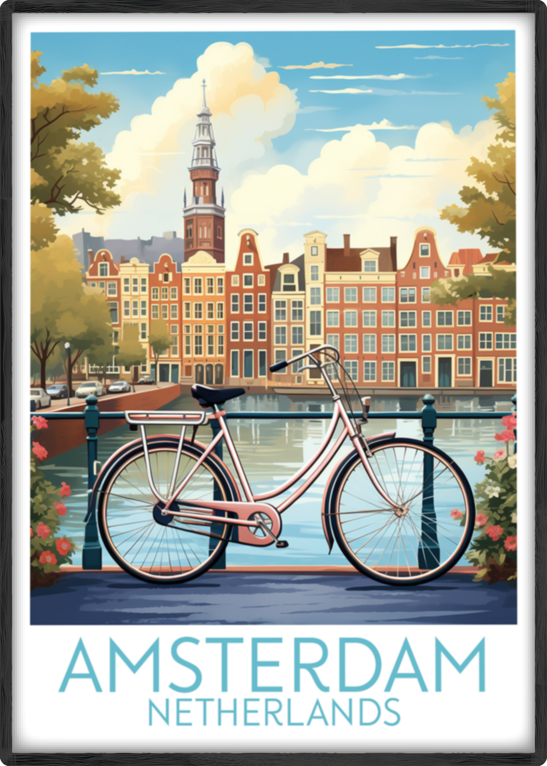 amsterdam travel poster main netherlands