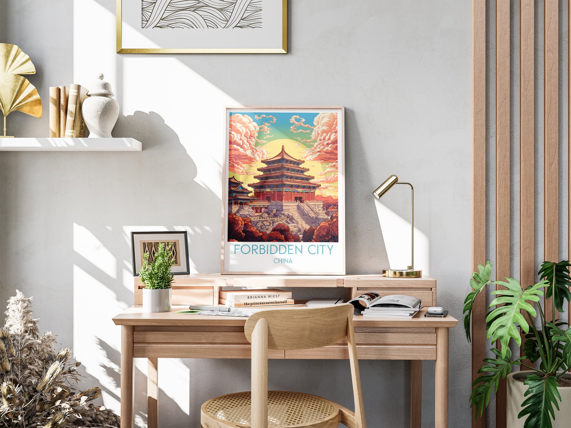 Forbidden City travel poster for desk China