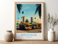 Kinshasa travel poster for kitchen Congo