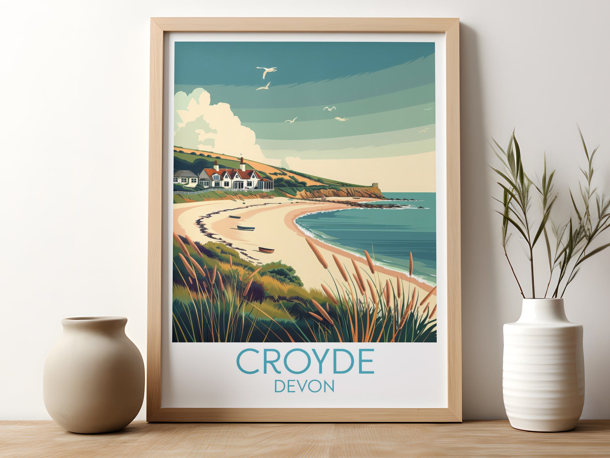 Croyde travel poster for kitchen Devon