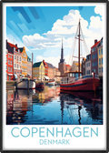 copenhagen travel poster main denmark