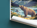 Katmai travel poster roll up Alaska