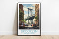 Brooklyn travel poster on the ground United States