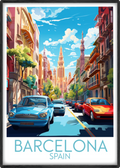 barcelona travel poster main spain