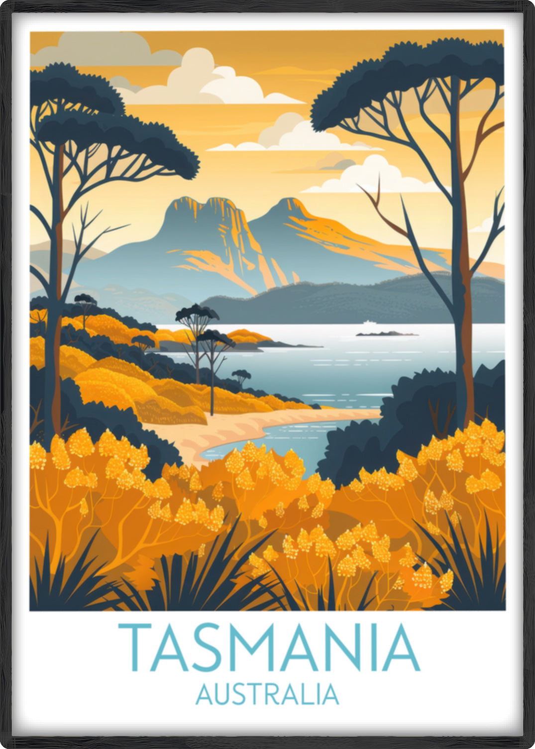 Tasmania travel poster main Australia