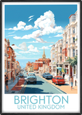 brighton travel poster main united kingdom