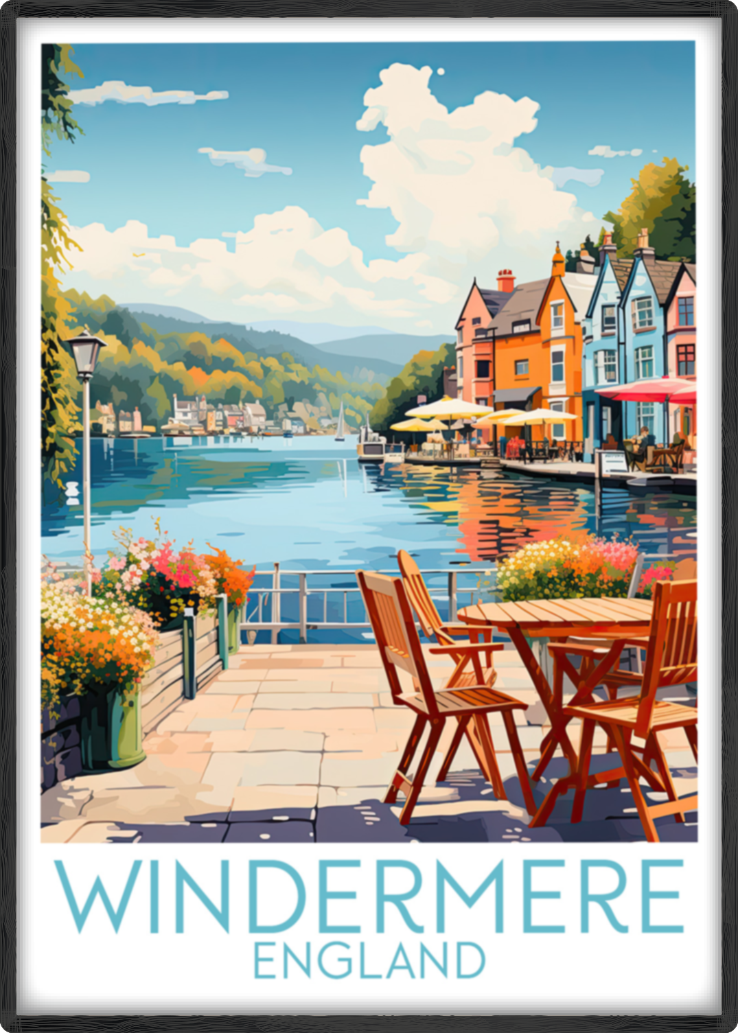 windermere travel poster main england