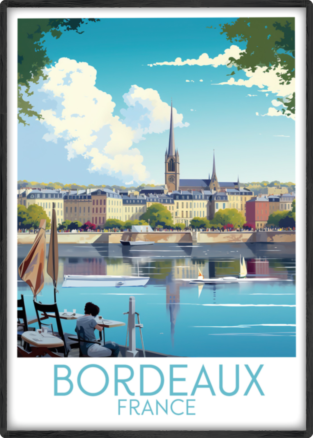 bordeaux travel poster main france