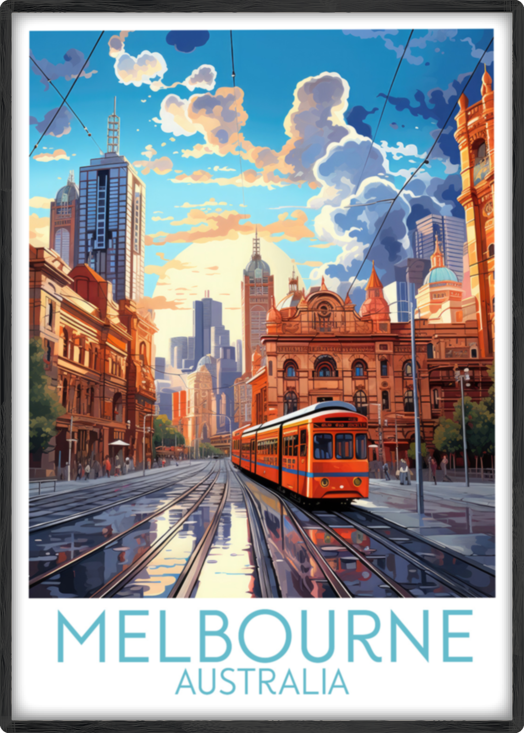 melbourne travel poster main australia