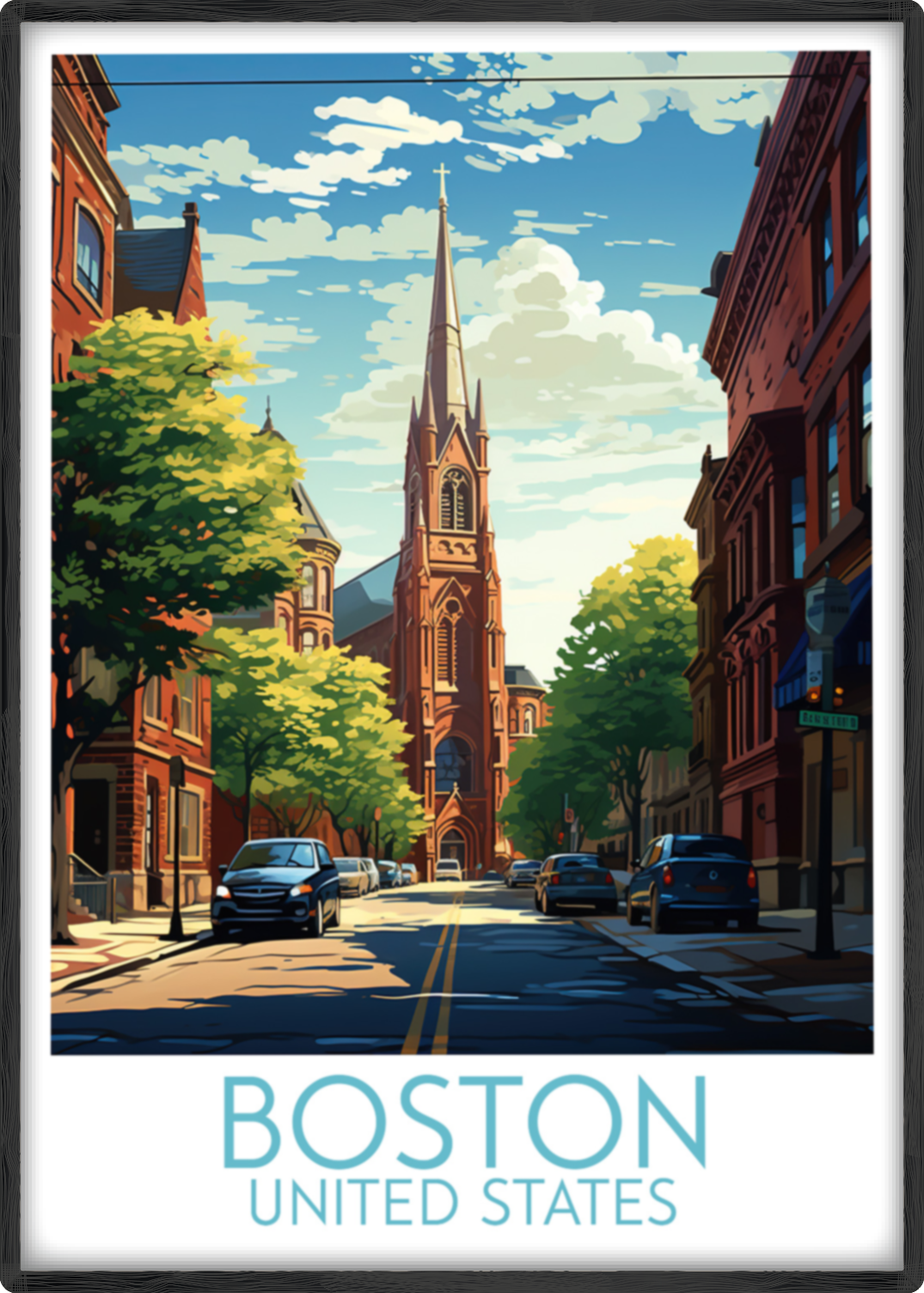 boston travel poster main united states