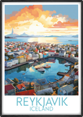 reykjavik travel poster main iceland