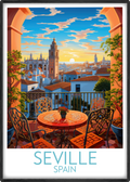 seville travel poster main spain