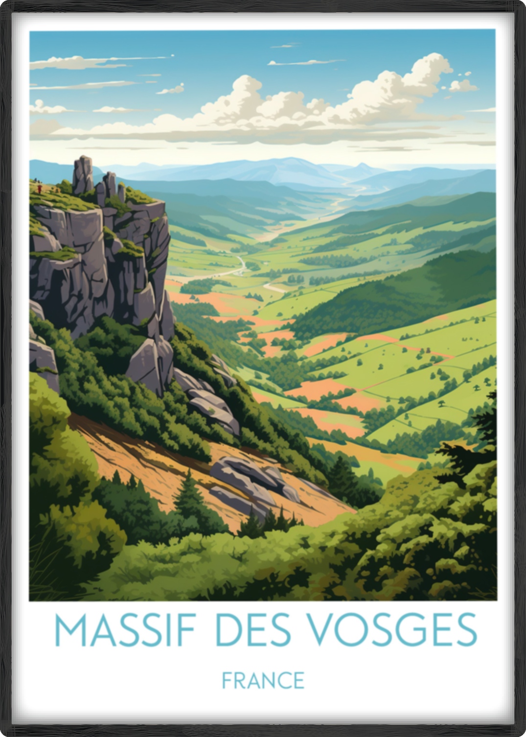 massif des vosges travel poster main france