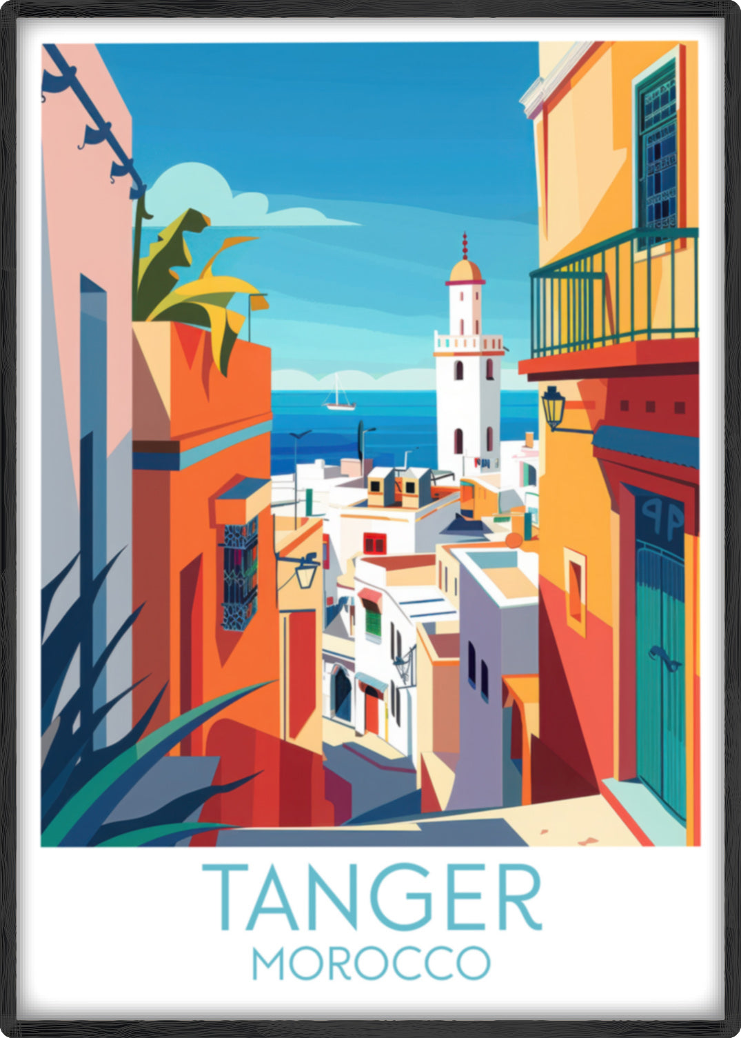 Tanger travel poster main Morocco