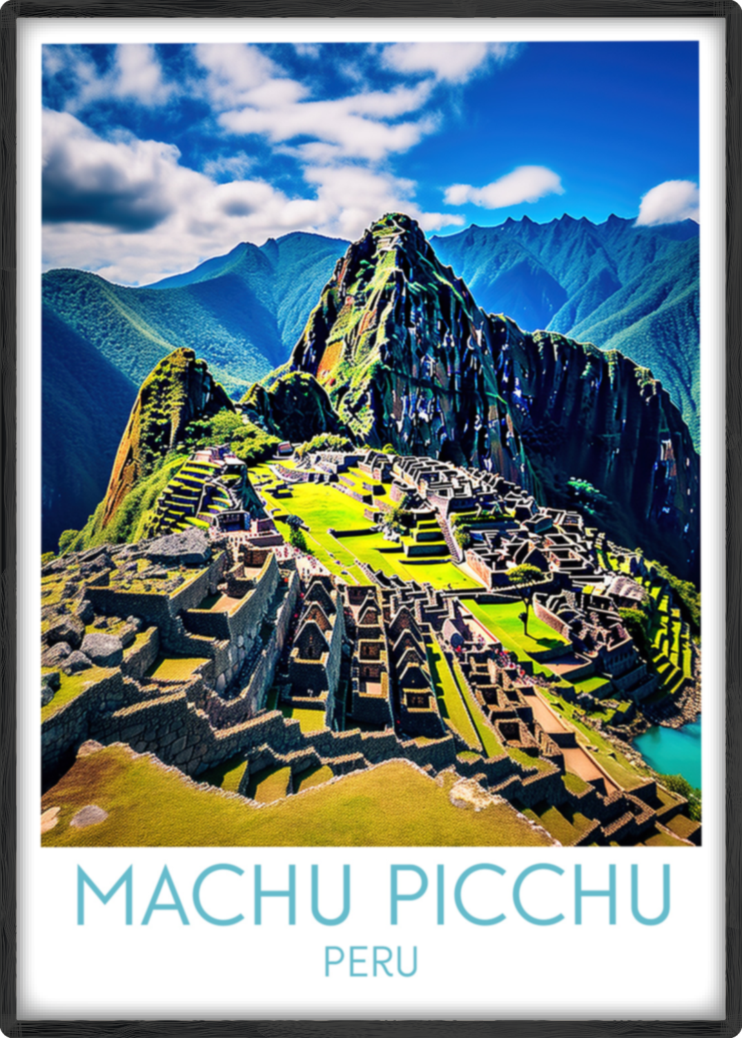 machu picchu travel poster main peru