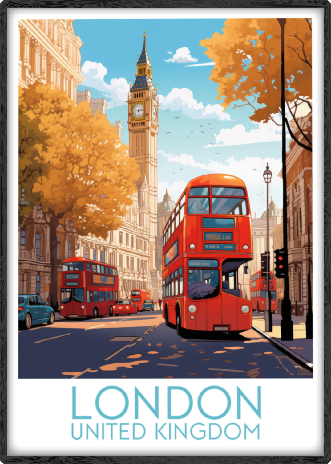 london travel poster main united kingdom