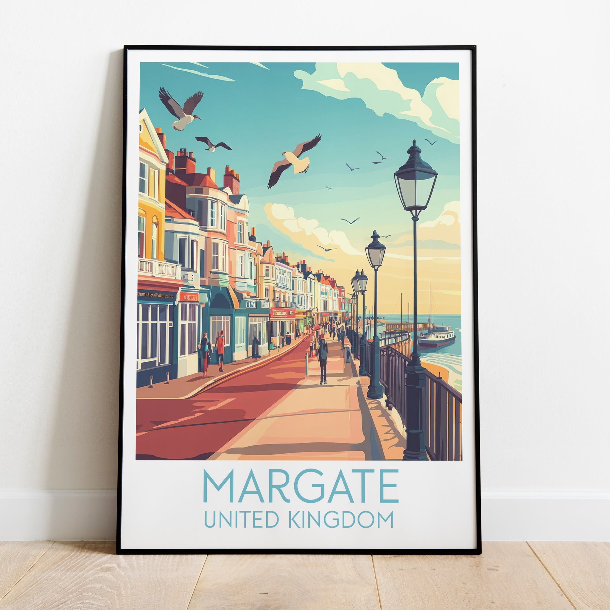 Margate travel poster on the ground United Kingdom