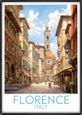 florence travel poster main italy