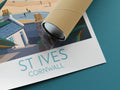 St Ives travel poster rolled Cornwall