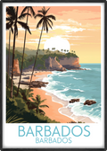 barbados travel poster main barbados