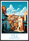 Fez travel poster main Morocco