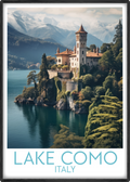 lake como travel poster main italy