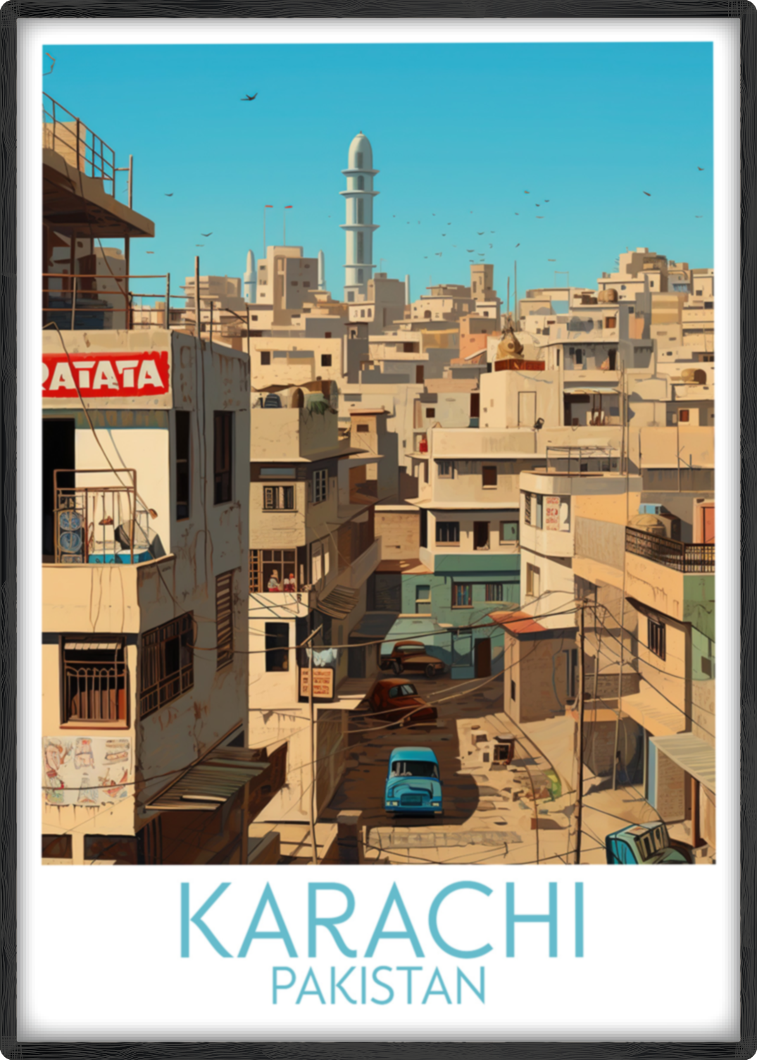 karachi travel poster main pakistan