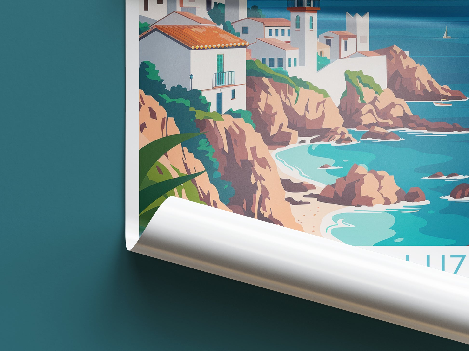 Costa de la Luz travel poster roll up Spain