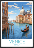 venice travel poster main italy