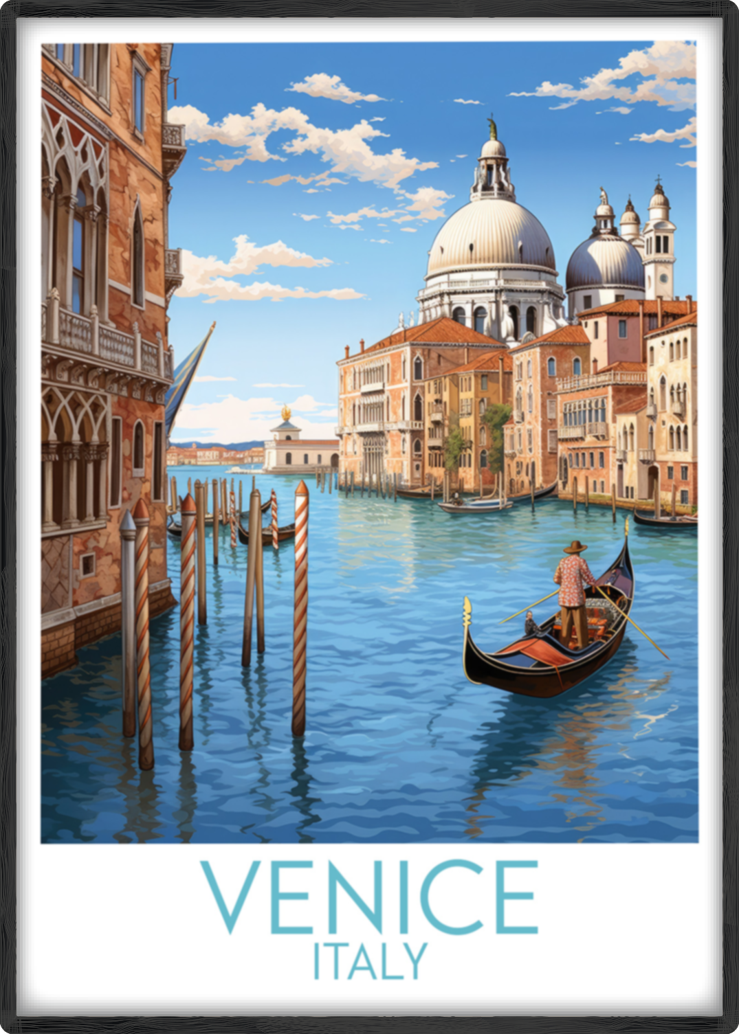 venice travel poster main italy