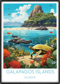 galapagos islands travel poster main ecuador