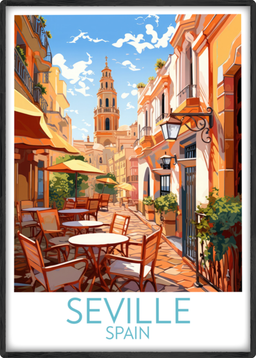 seville travel poster main spain