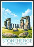 stonehenge travel poster main united kingdom