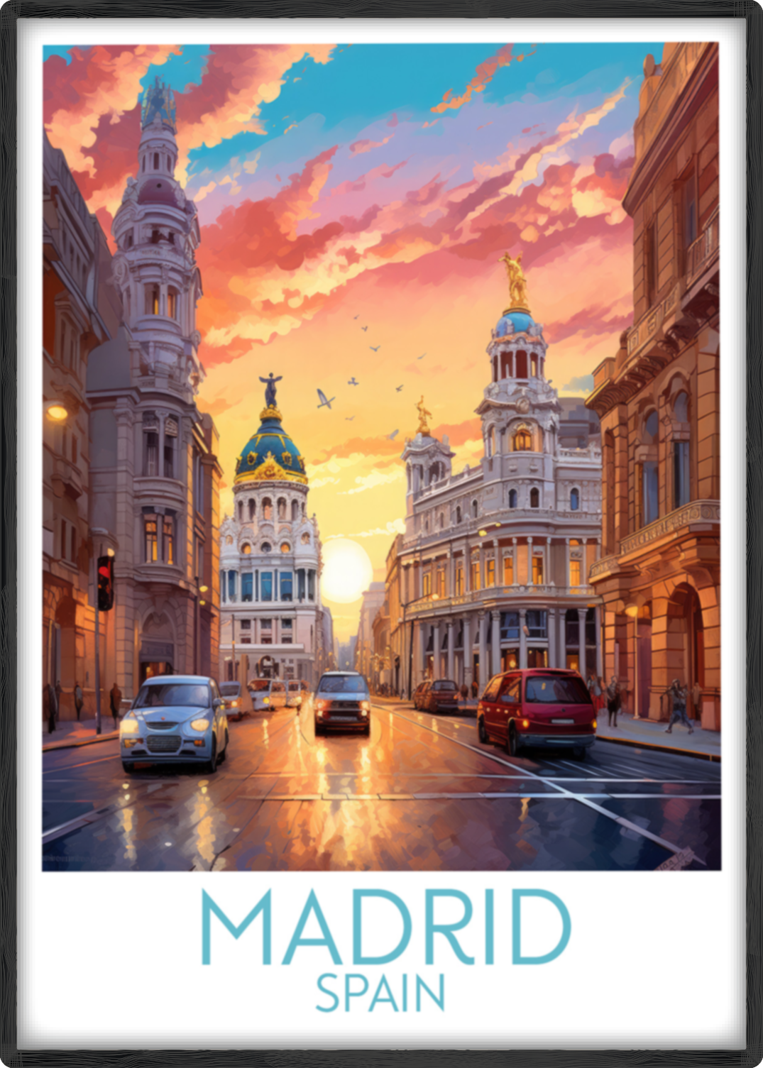 madrid travel poster main spain