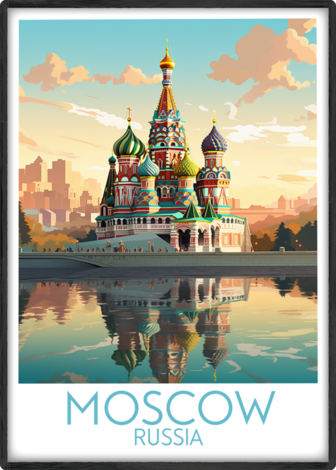 moscow travel poster main russia